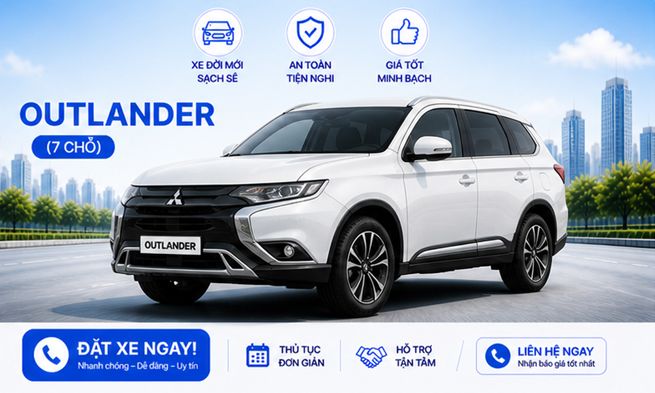 Cho thuê xe Outlander (7 chỗ) 1 Cho thuê xe Outlander (7 chỗ)